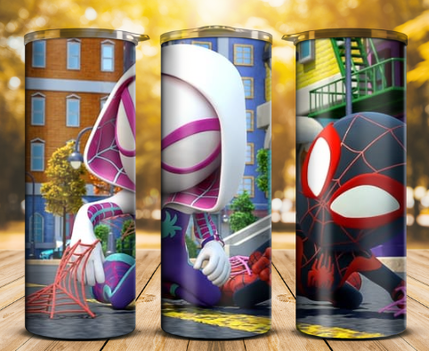 Spidey and friends tumblers