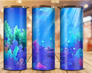 Little mermaid under the sea tumblers