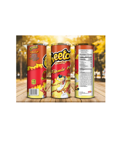 Flamin Hot Cheetos 20oz tumbler with topper