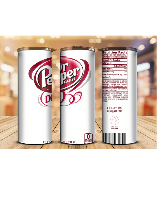 Diet Dr Pepper 20oz tumbler