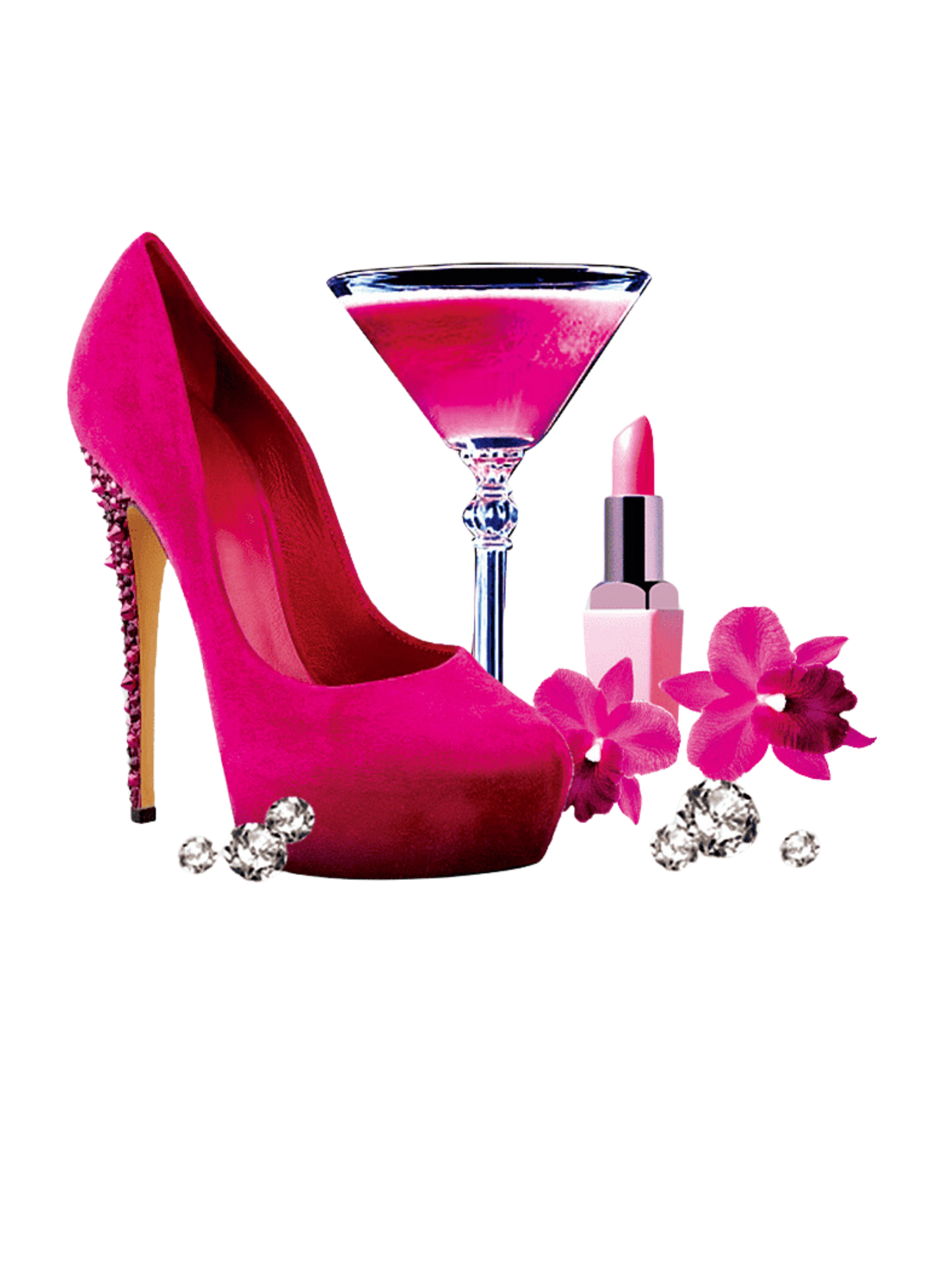 Heels, Glass and Lipstick