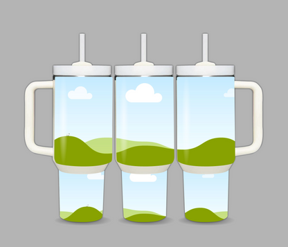 DIY white 40oz tumbler