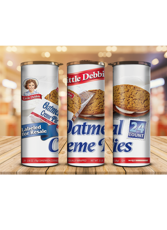 Little Debbie's Oatmeal Cream Pie 20oz tumbler